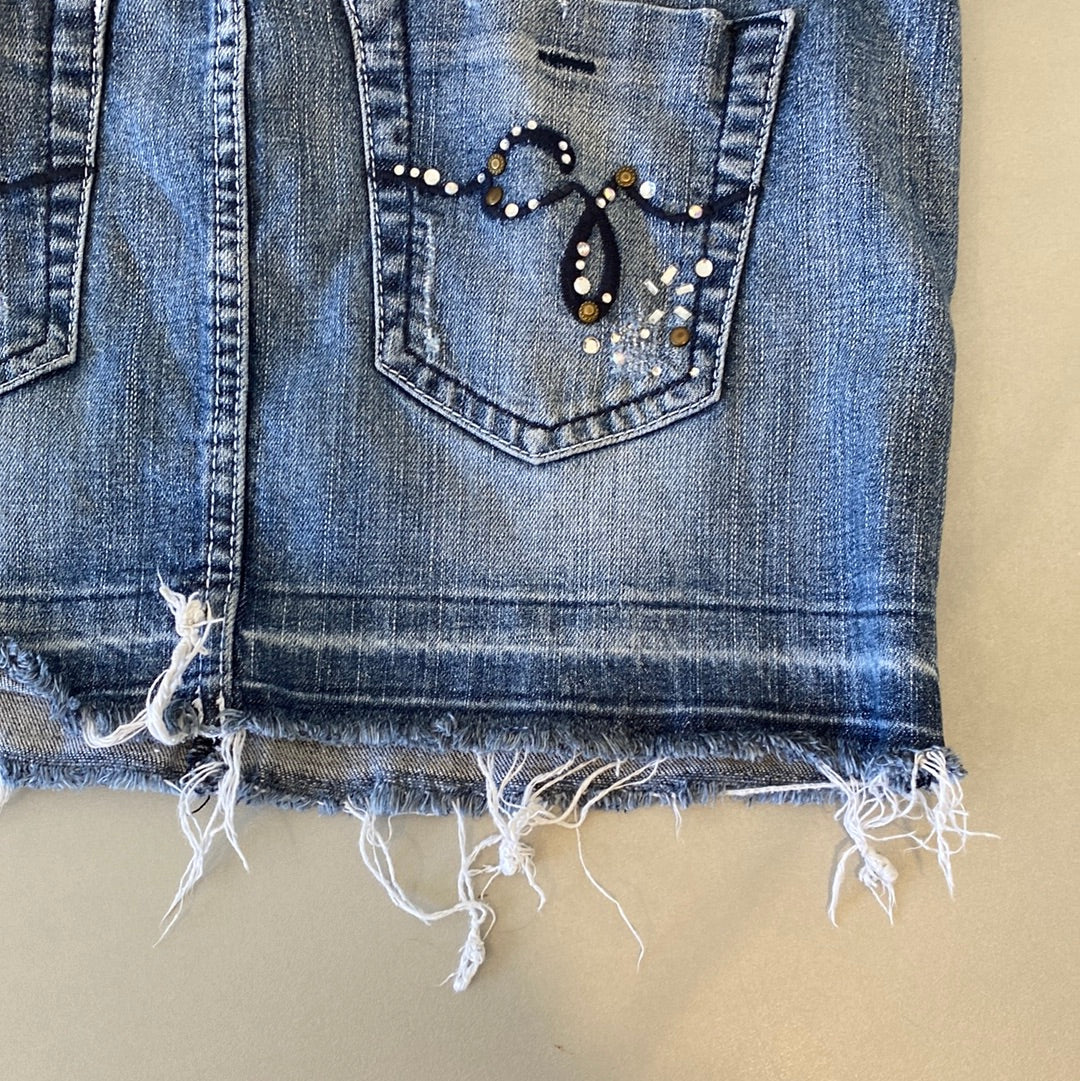 guess denim mini skirt