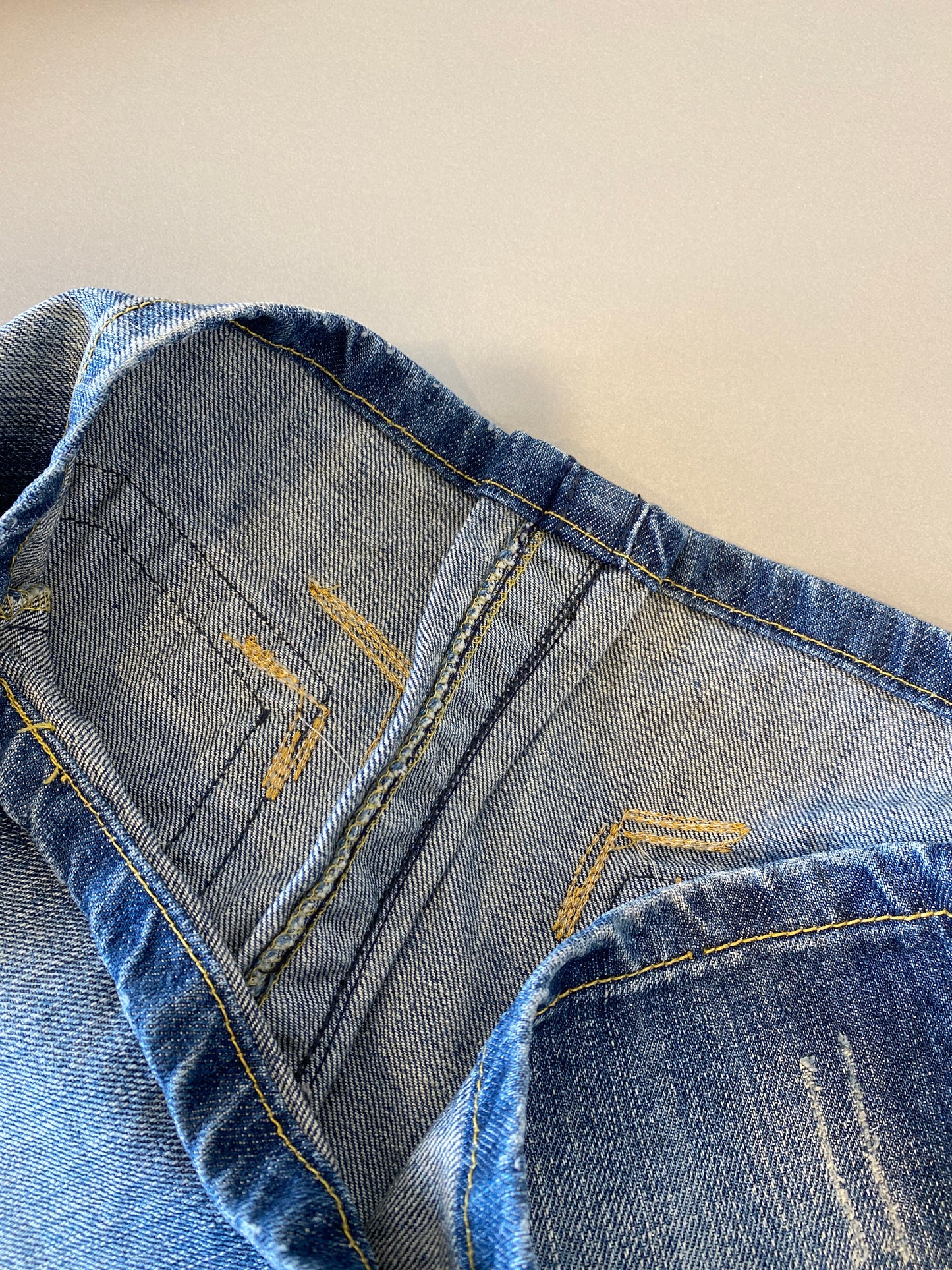 denim mini skirt