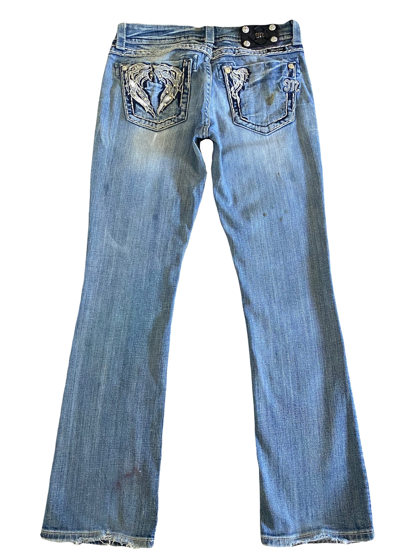 miss me angel wing bootcut jeans