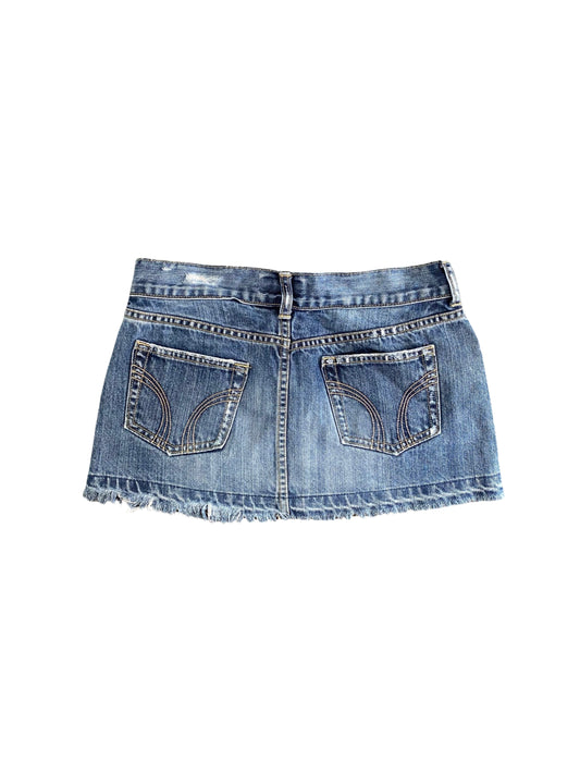 hollister denim mini skirt