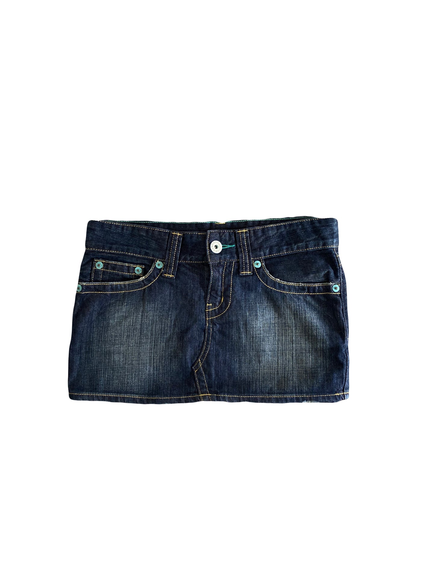 uniqlo denim mini skirt