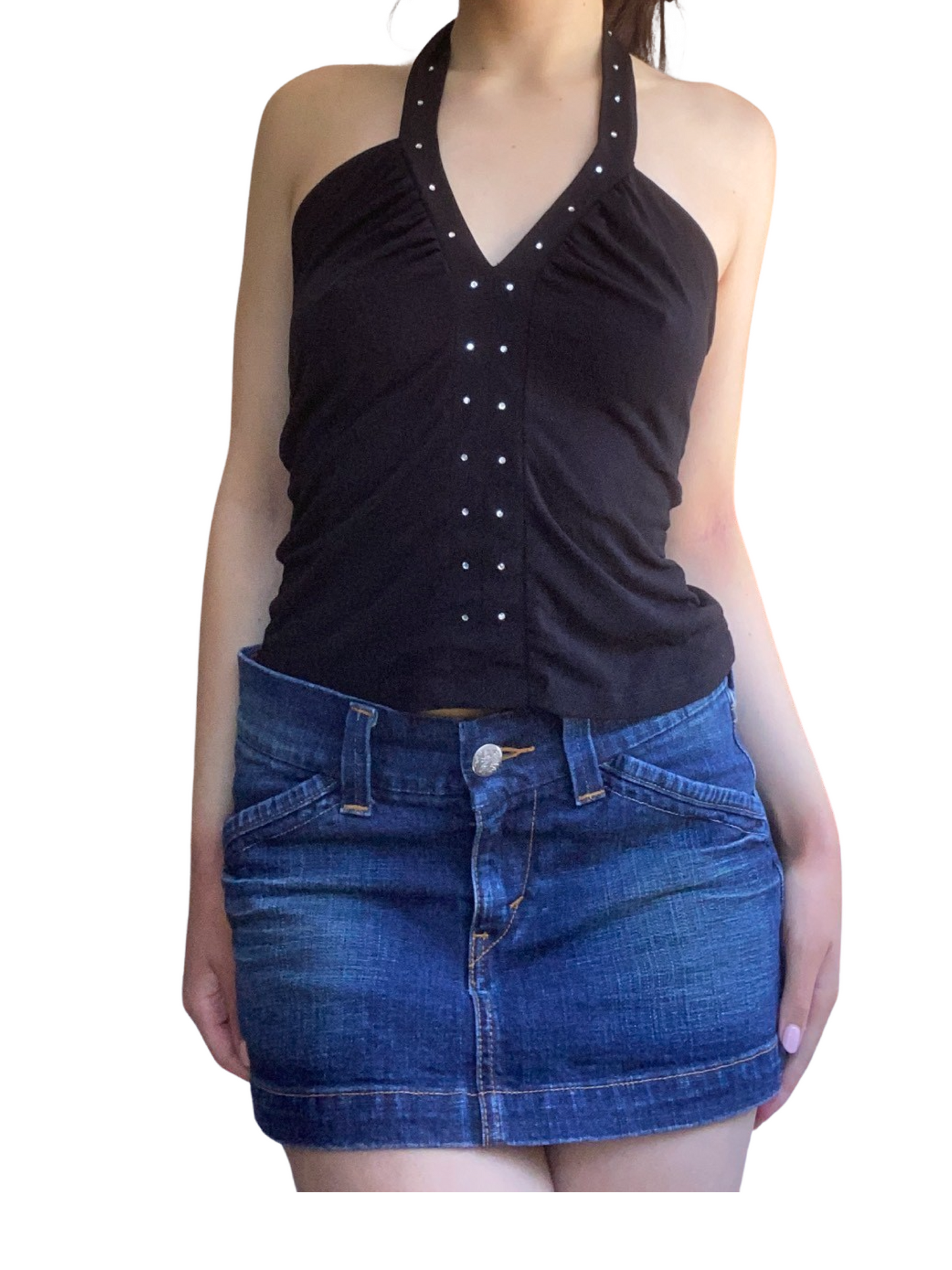 black halter top