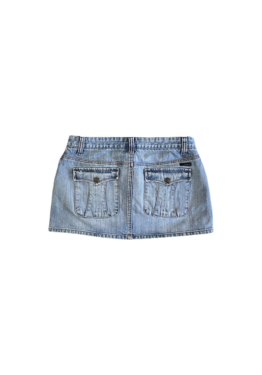 hurley denim mini skirt