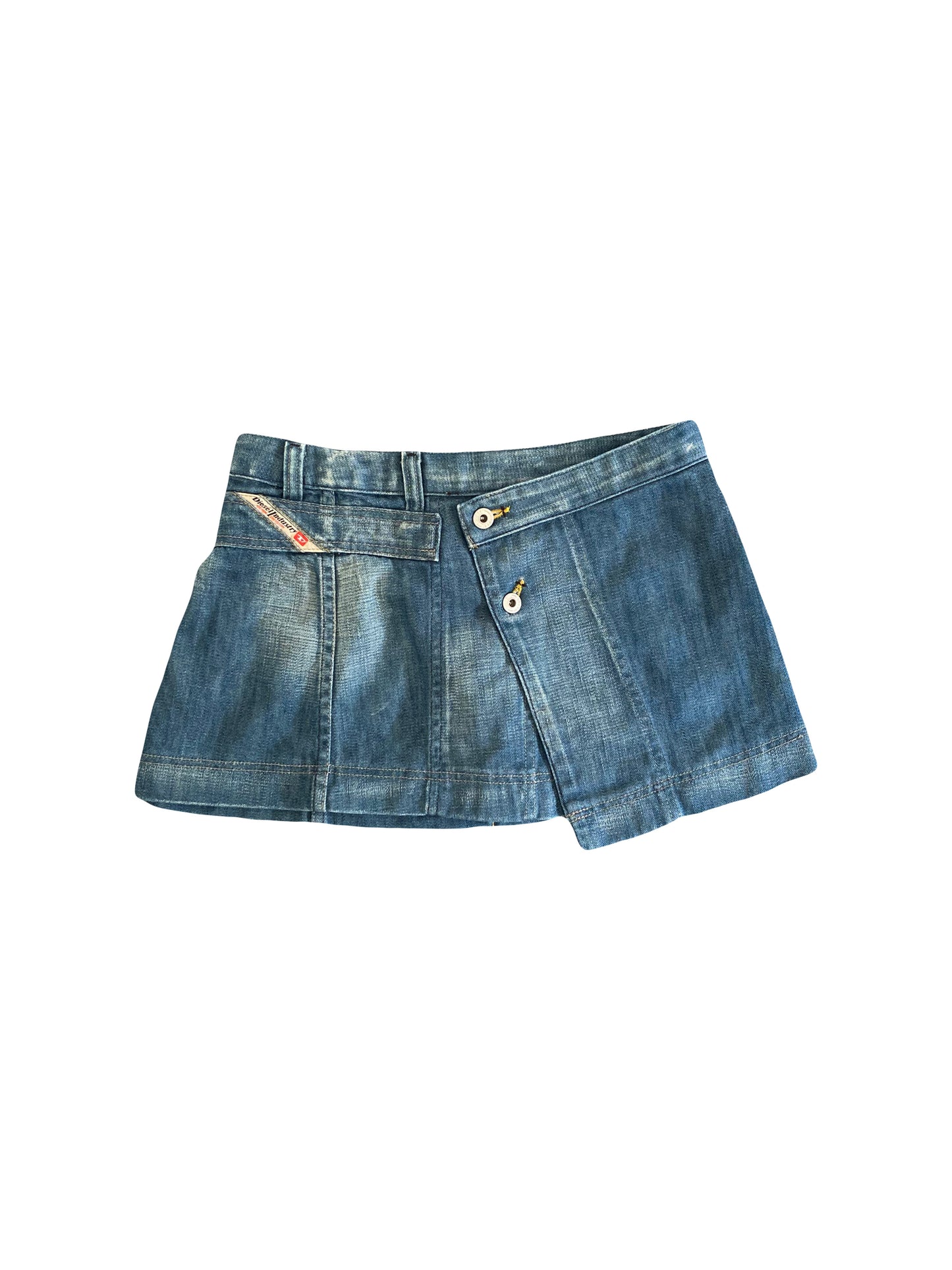 insane diesel pleated denim mini skirt