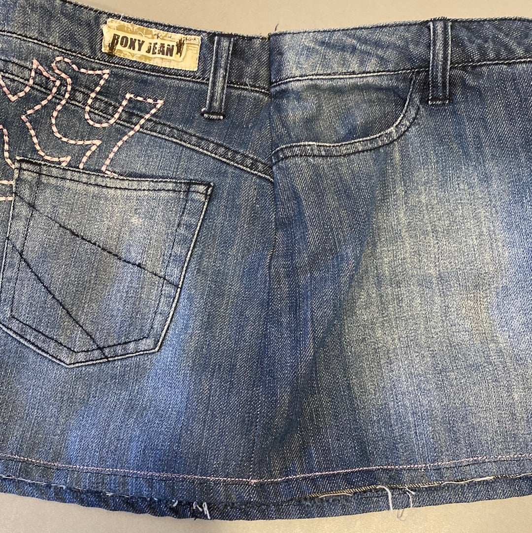 ♡ roxy denim mini skirt ♡