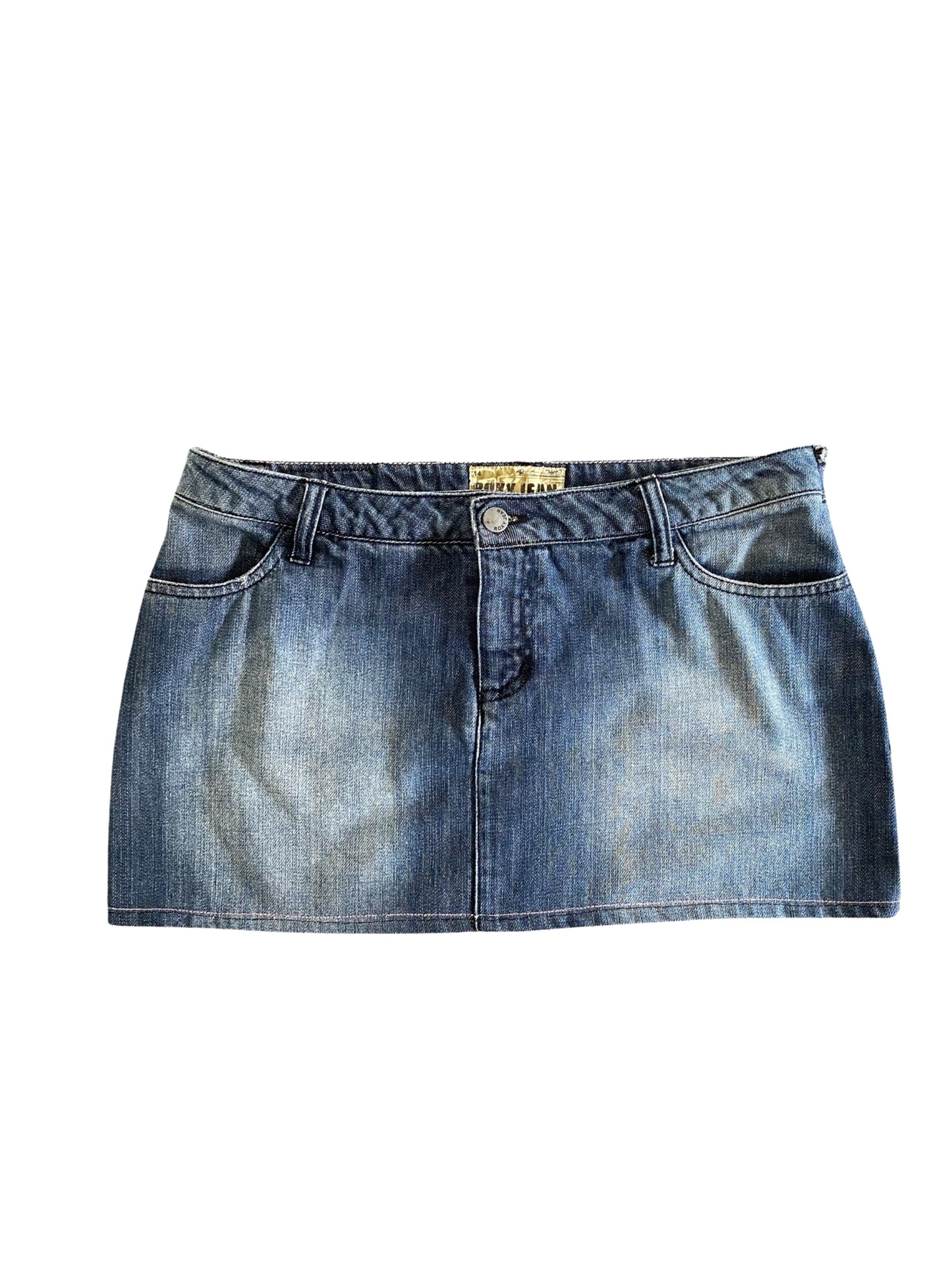 ♡ roxy denim mini skirt ♡