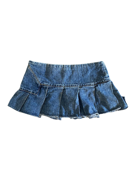 ♡ pleated denim skirt ♡