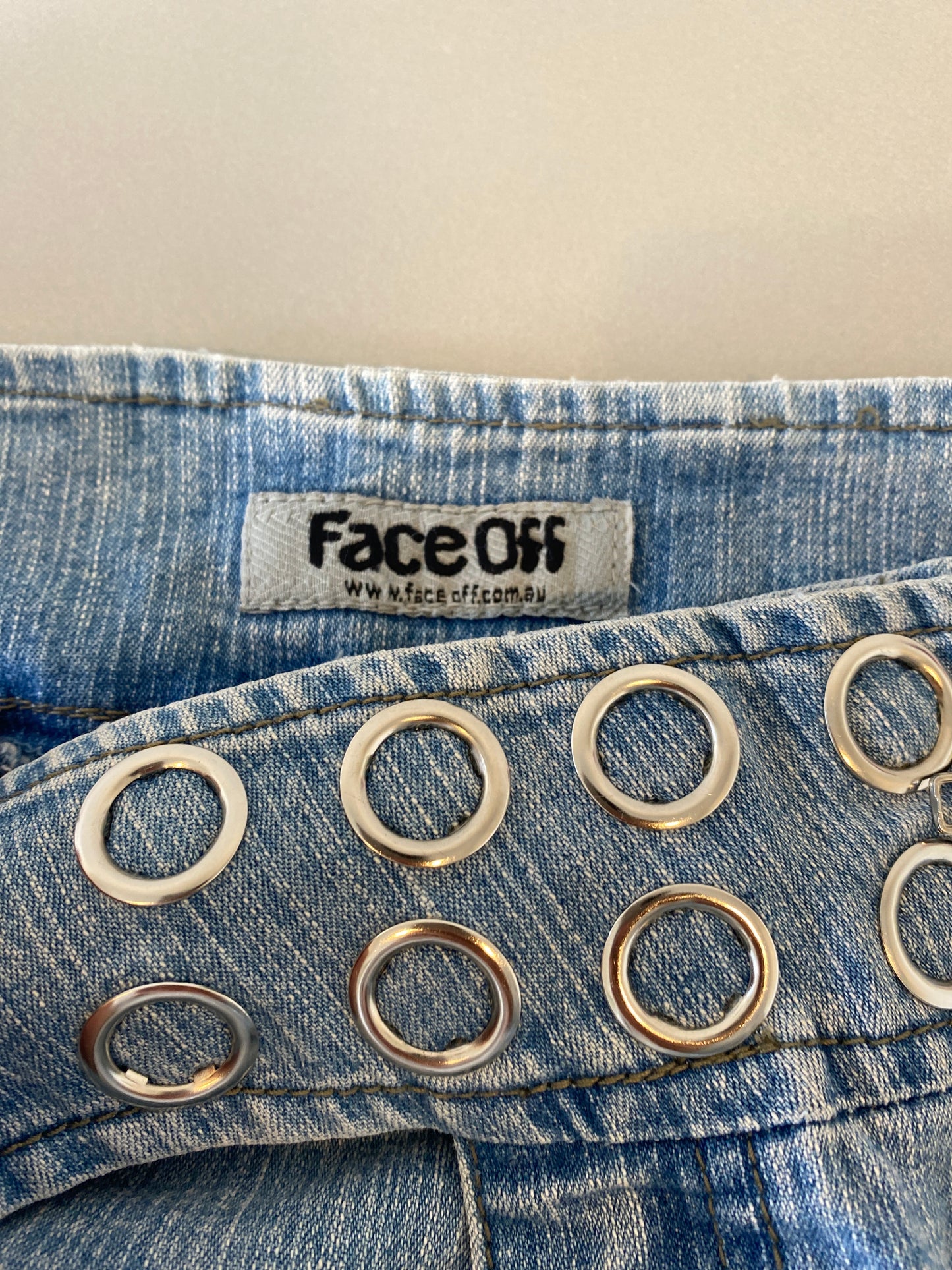 faceoff low rise flared jeans