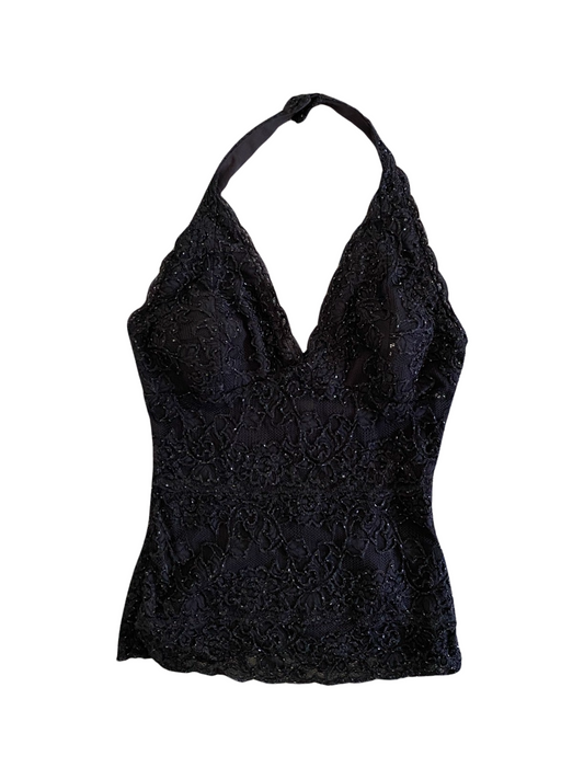 sequin halter top