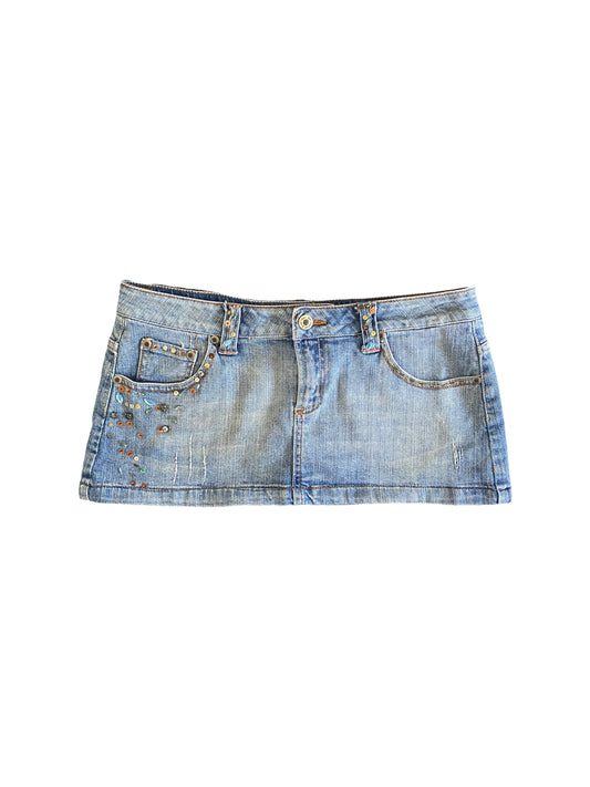 stone age denim mini skirt