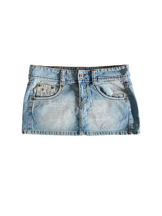 paris blues denim mini skirt