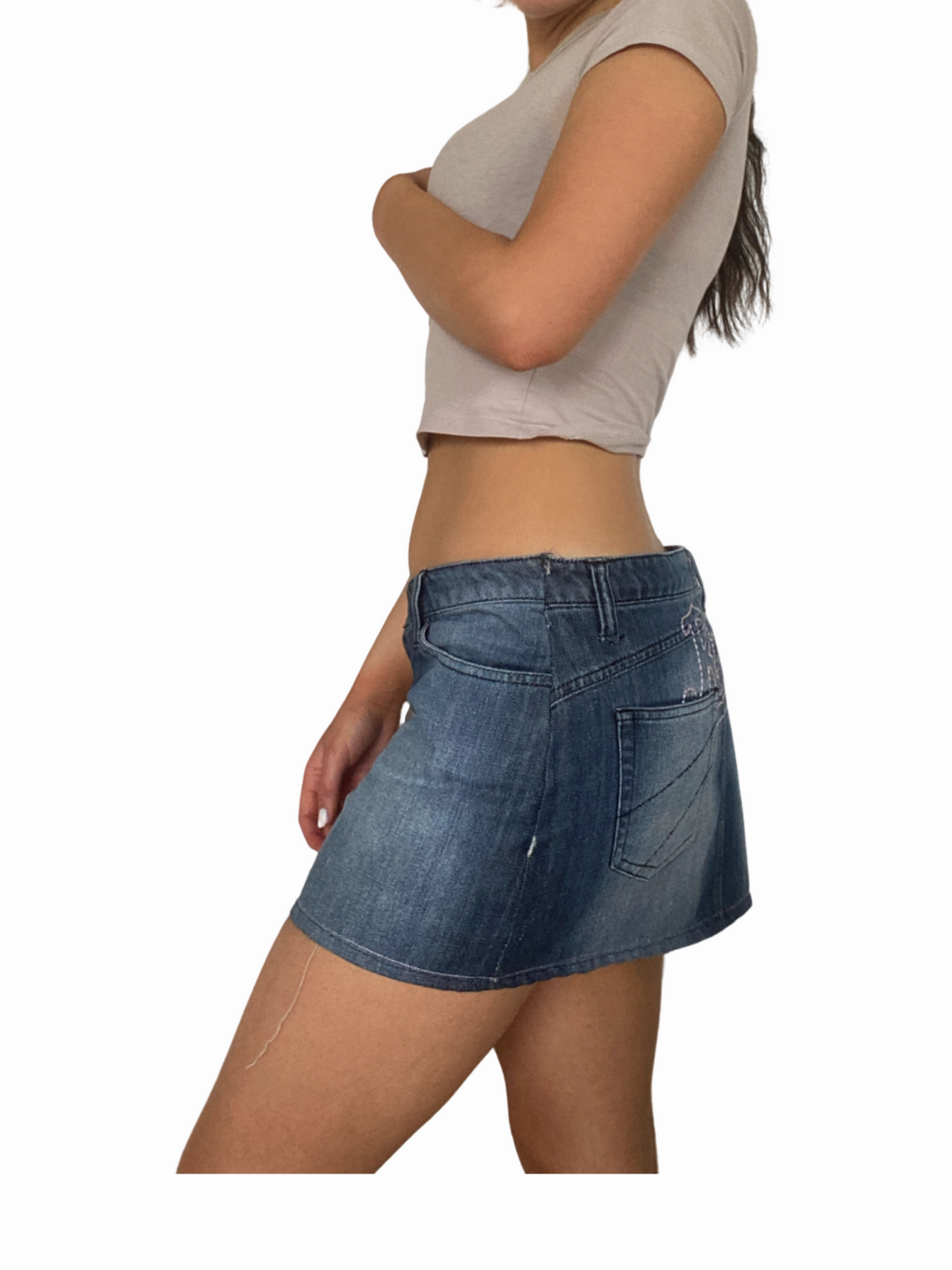 ♡ roxy denim mini skirt ♡