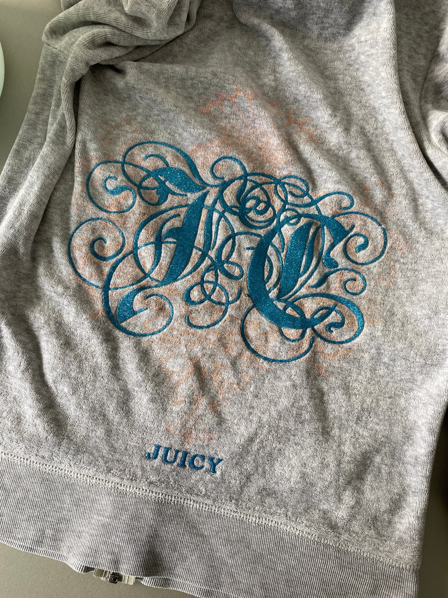 grey juicy couture zip up