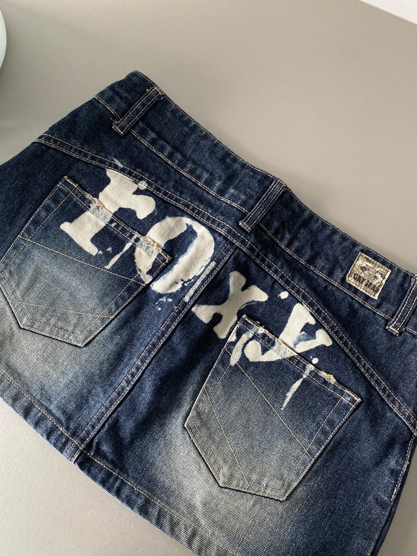 roxy denim mini skirt