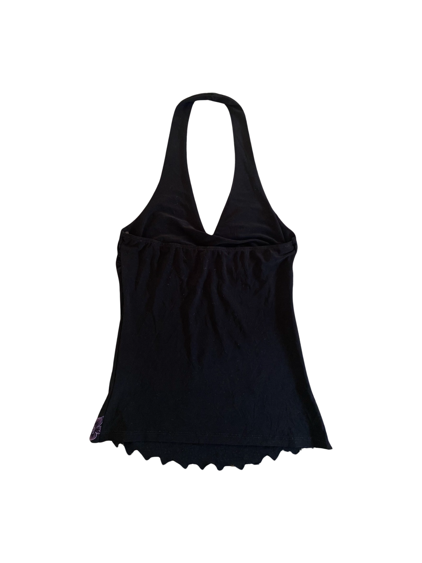 bedazzled purple halter top