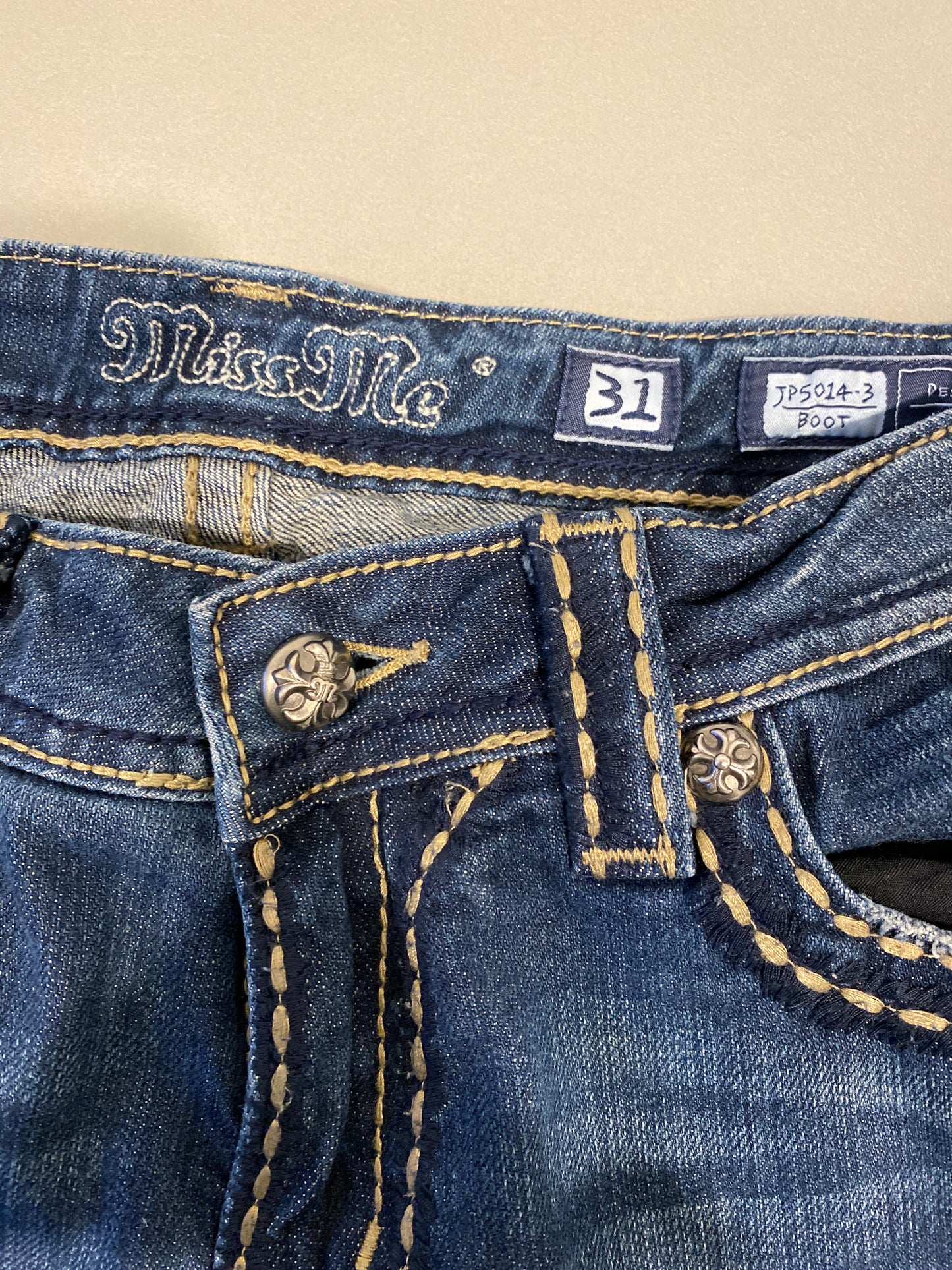 miss me dark blue bootcut jeans