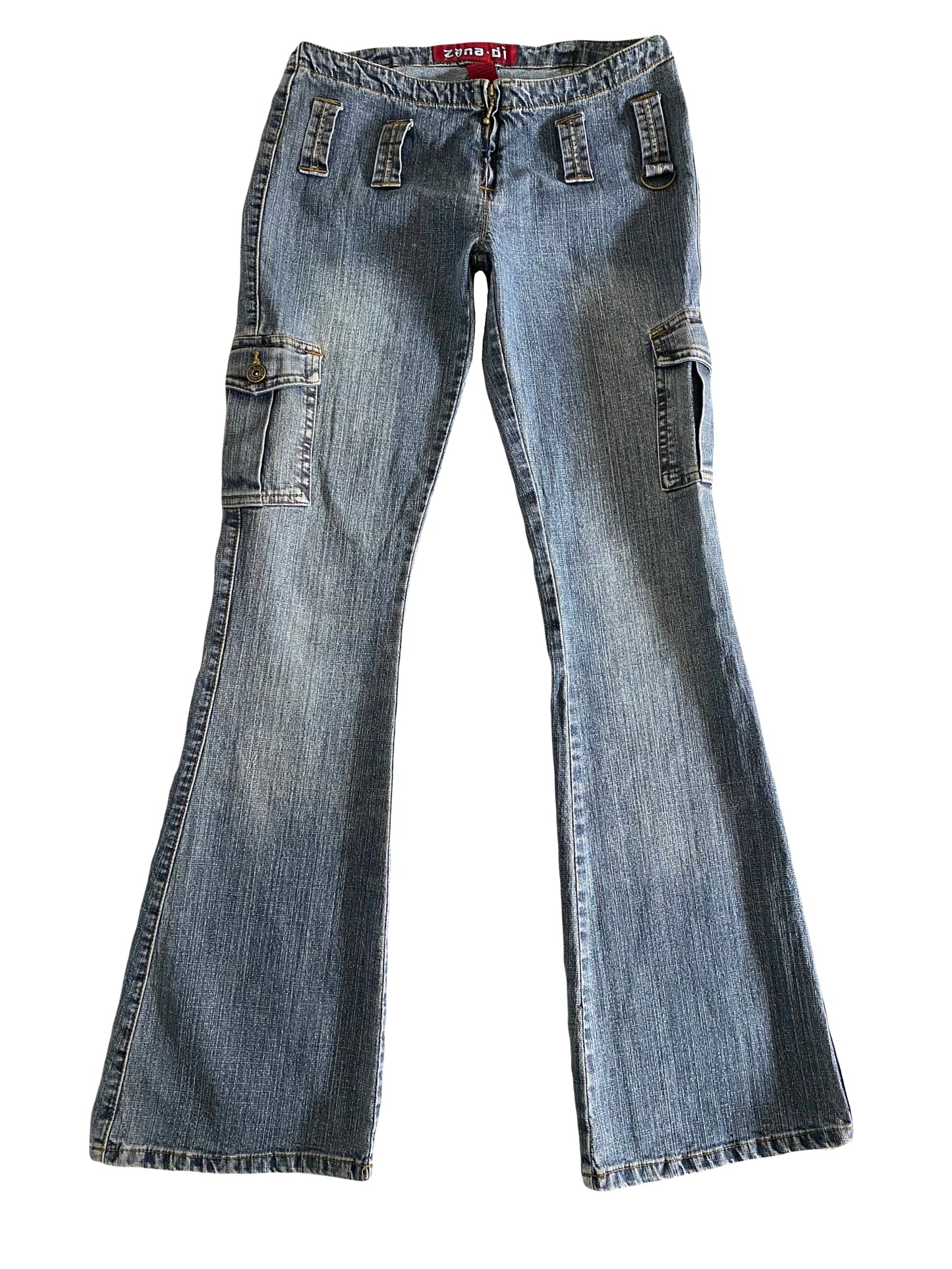 zana di low rise flared jeans