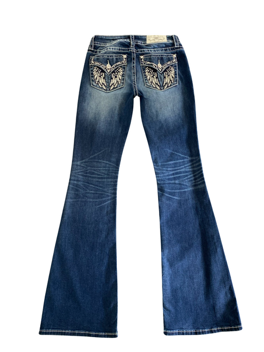 ♡ angel wing flare miss me jeans ♡