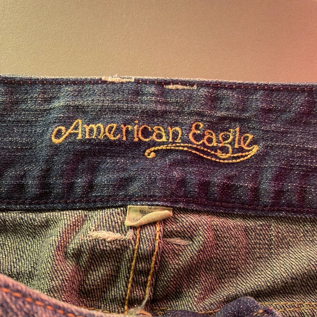 american eagle denim mini skirt