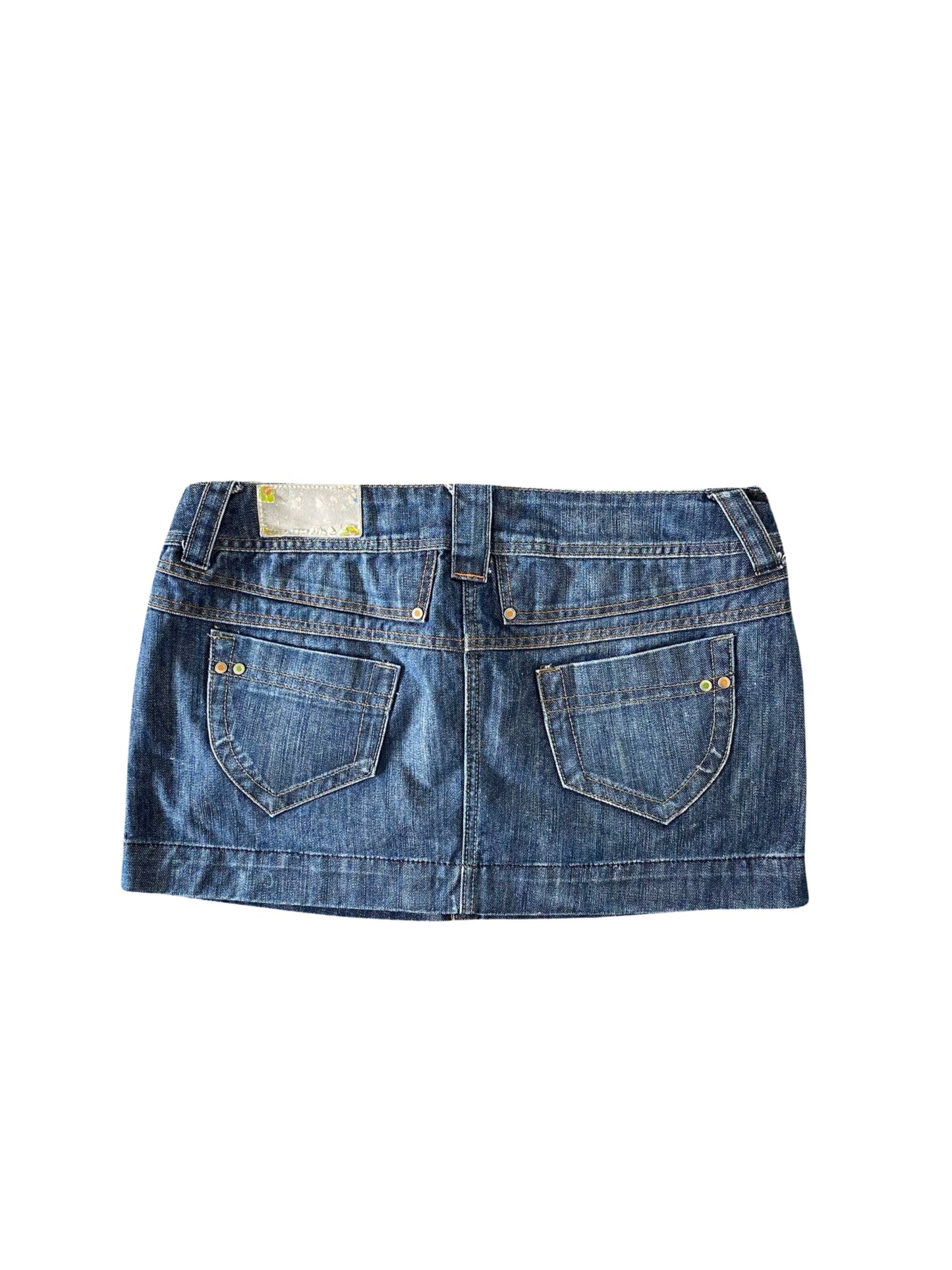 denim mini skirt