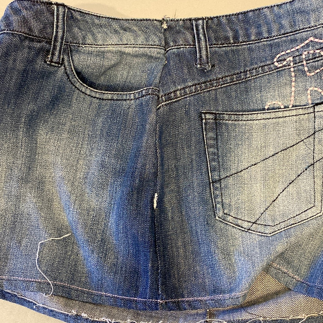 ♡ roxy denim mini skirt ♡