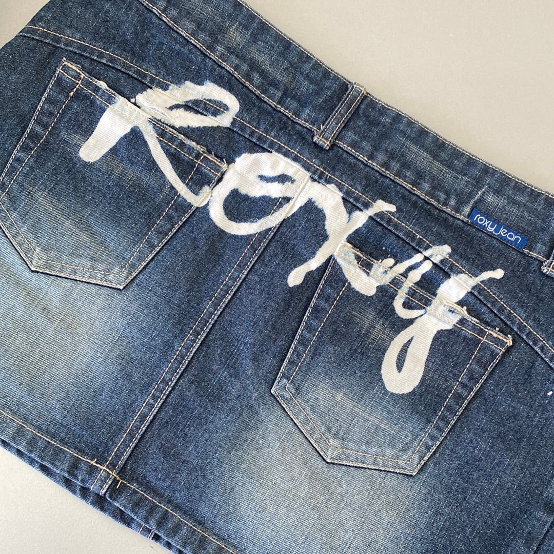 roxy denim mini skirt