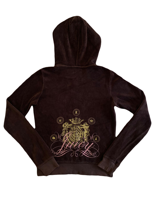 insane brown juicy couture zip up