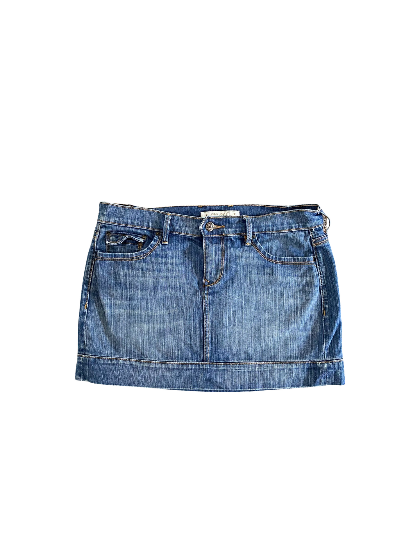 denim mini skirt