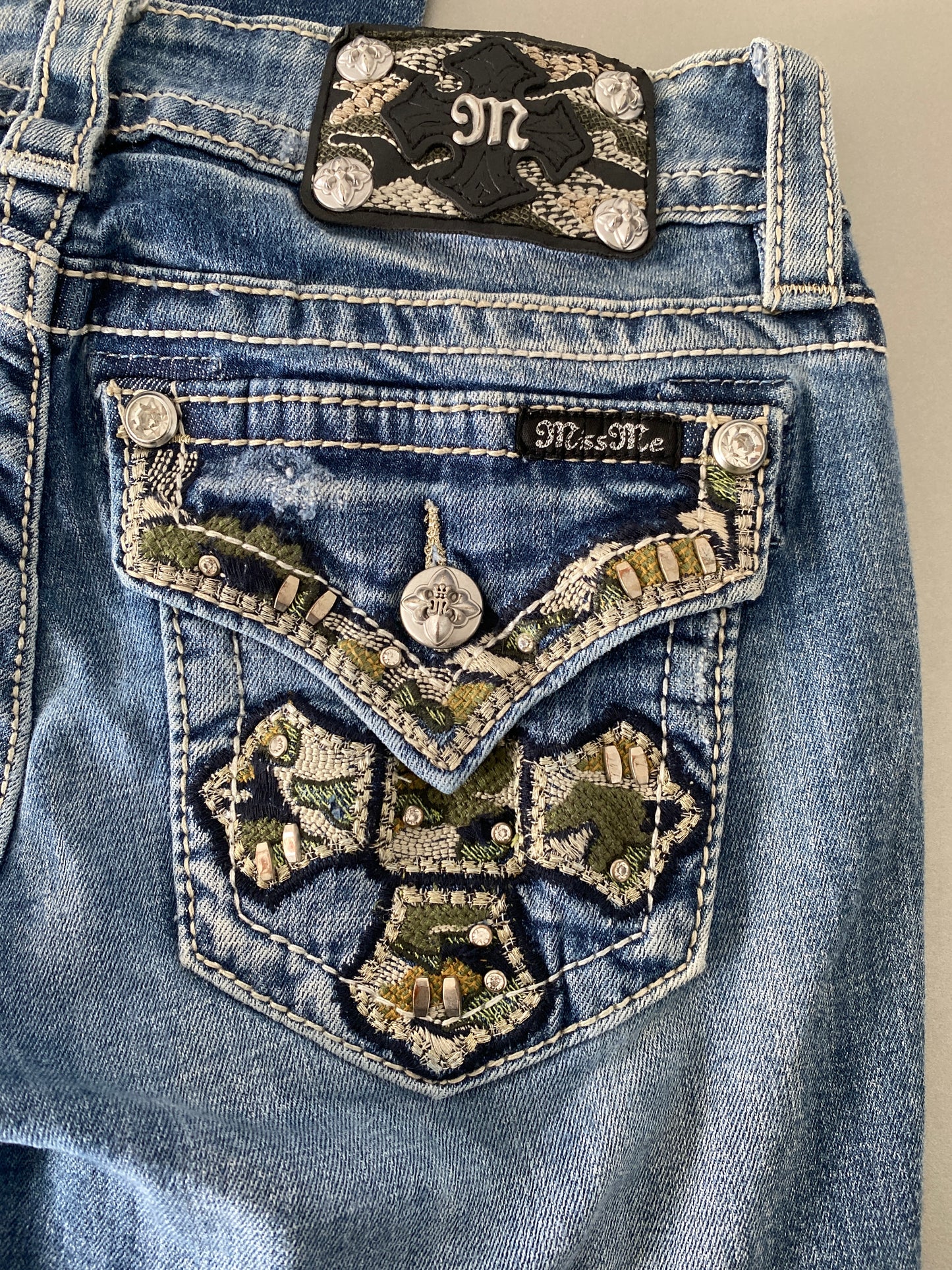miss me camo bootcut cross jeans
