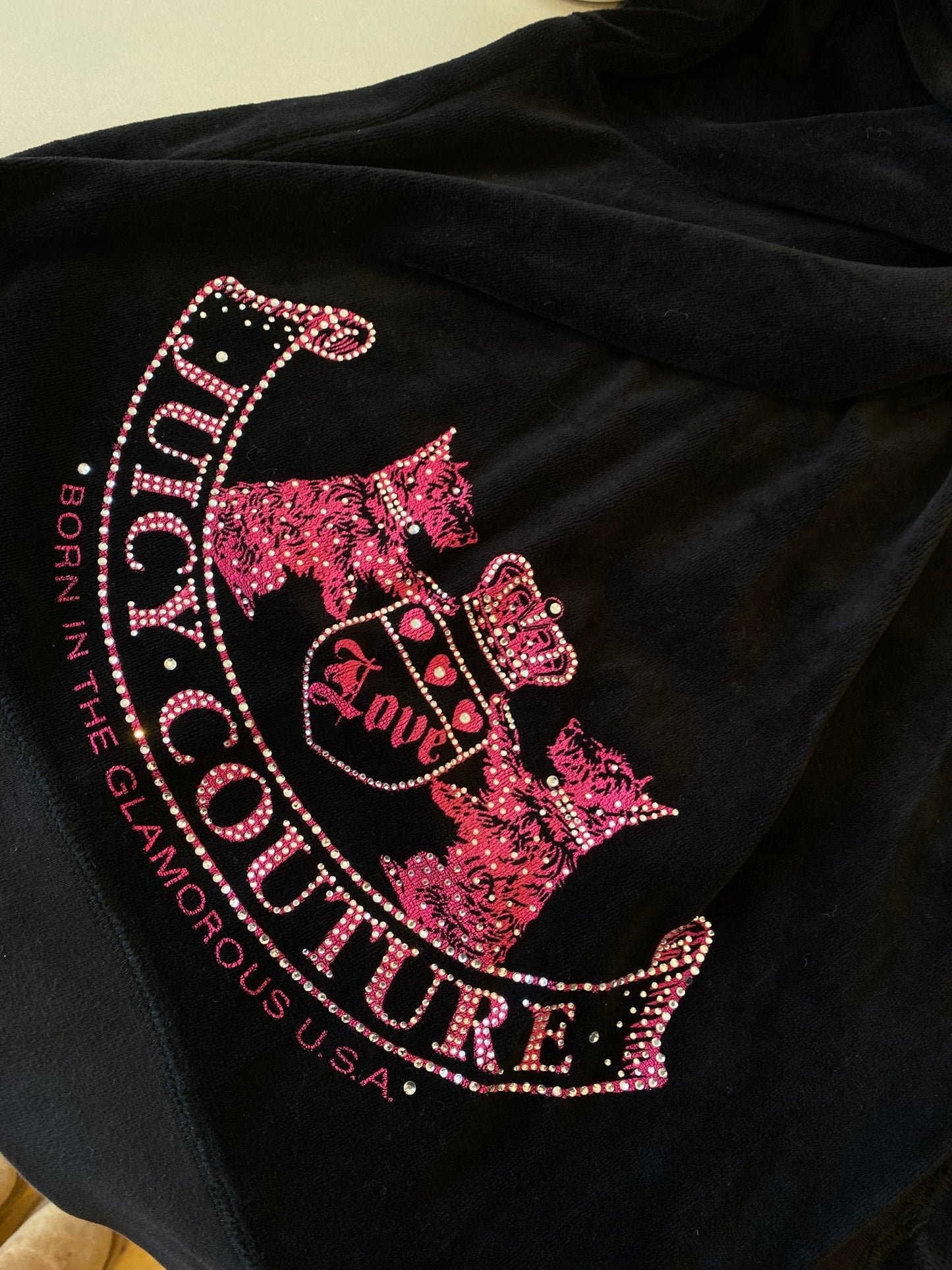 ♡ pink and black juicy couture scotty dog jacket ♡