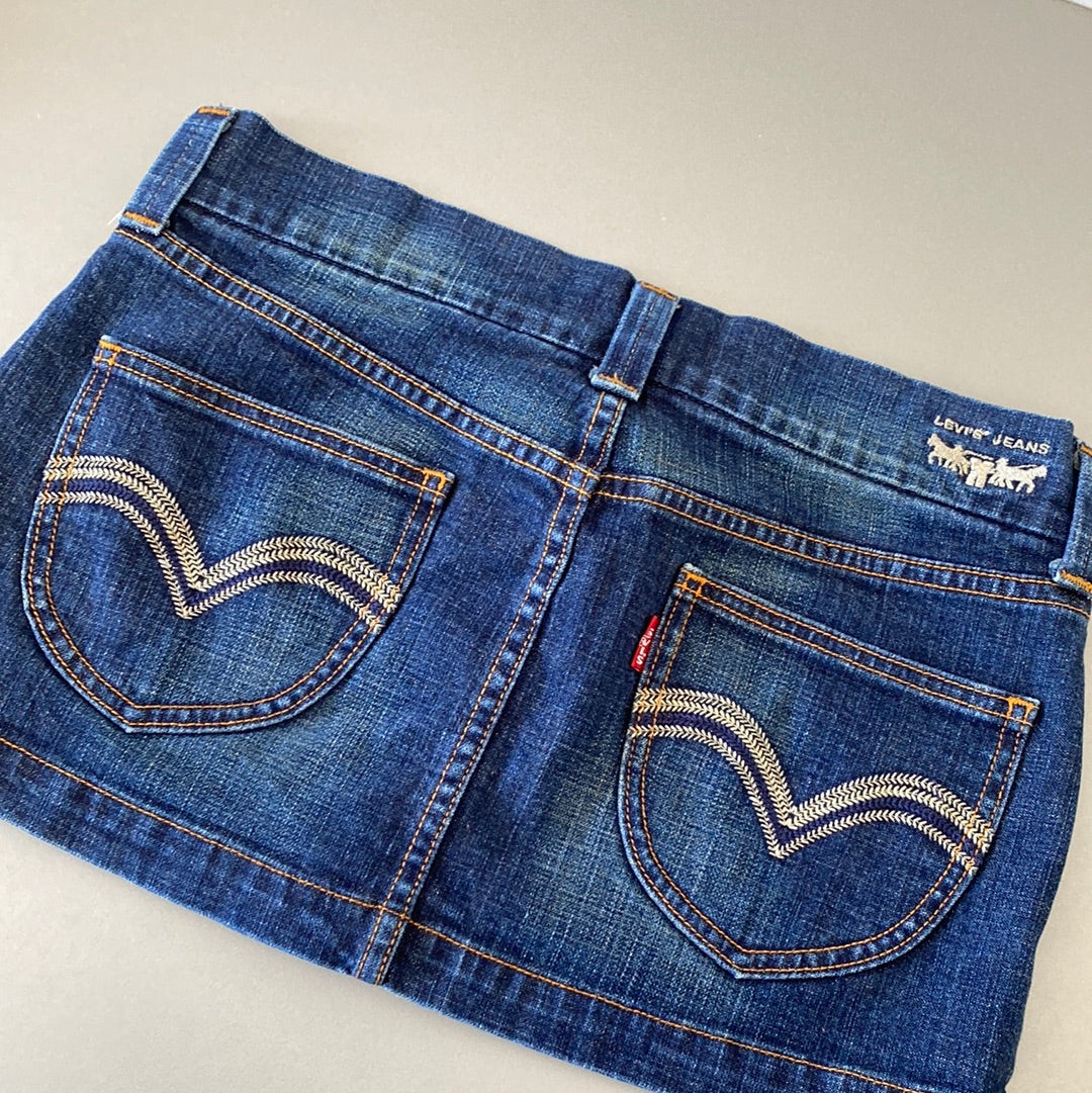 levis denim mini skirt