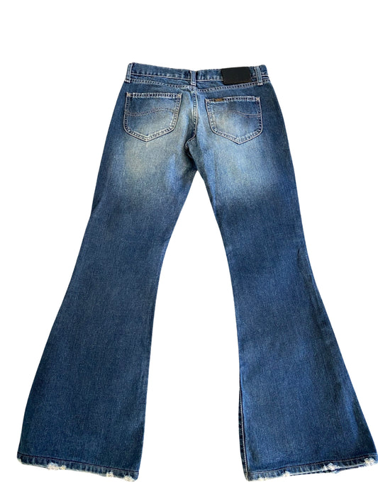 ♡ lee wide flare jeans ♡