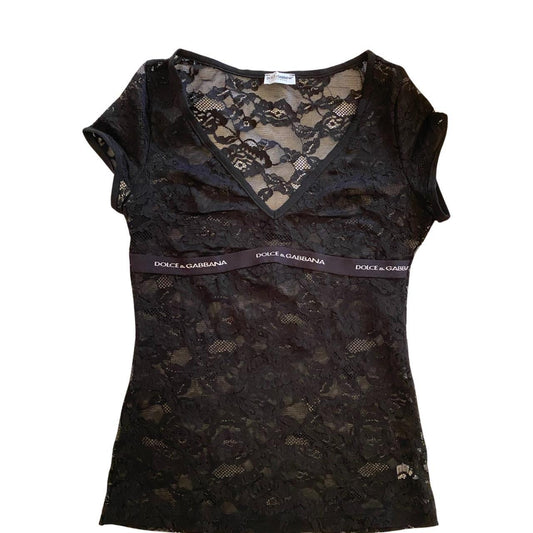 dolce and gabbana vintage lace tee