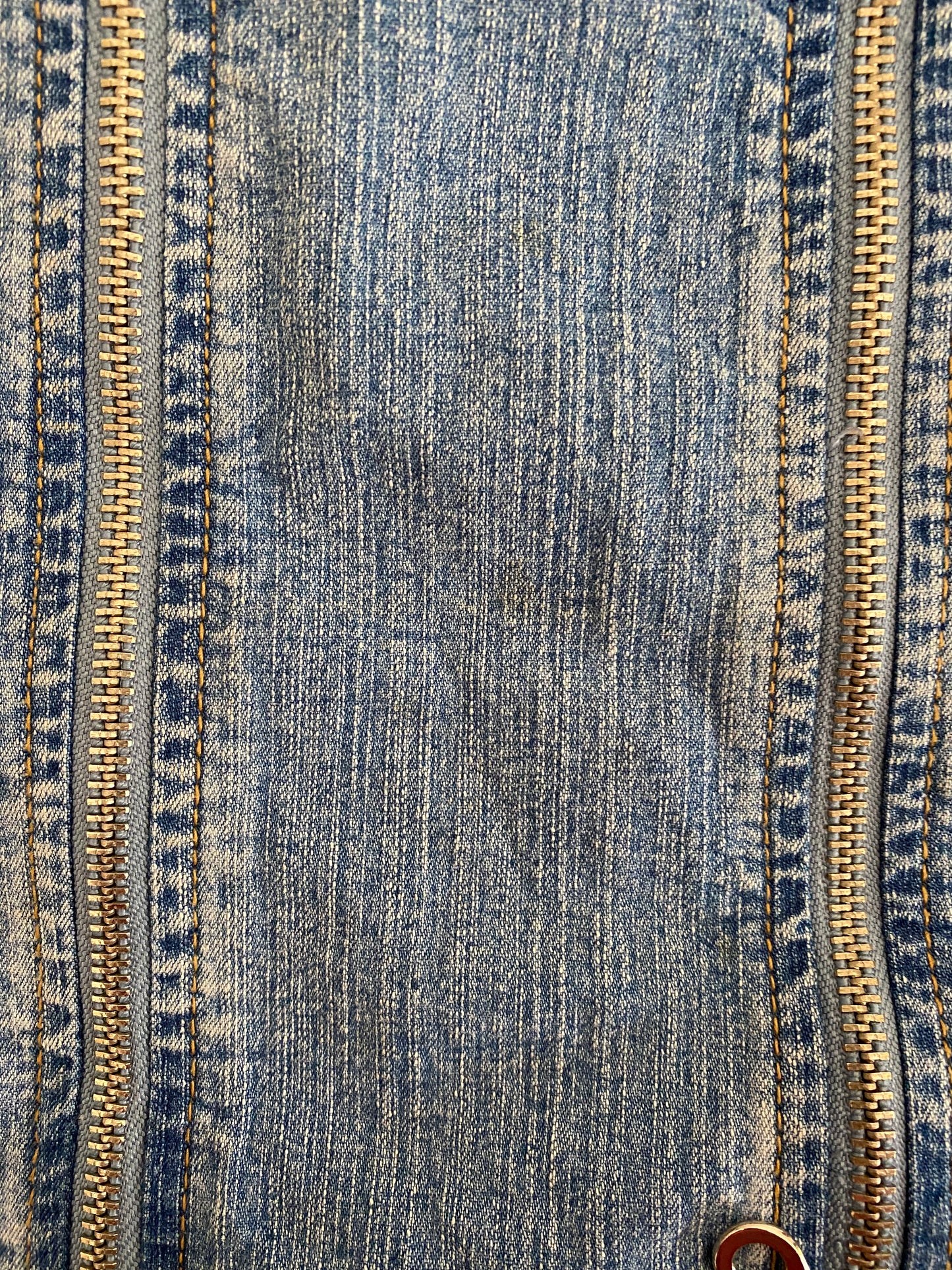 ♡faceoff zip mini denim skirt♡