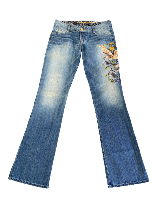 guess light blue flare jeans