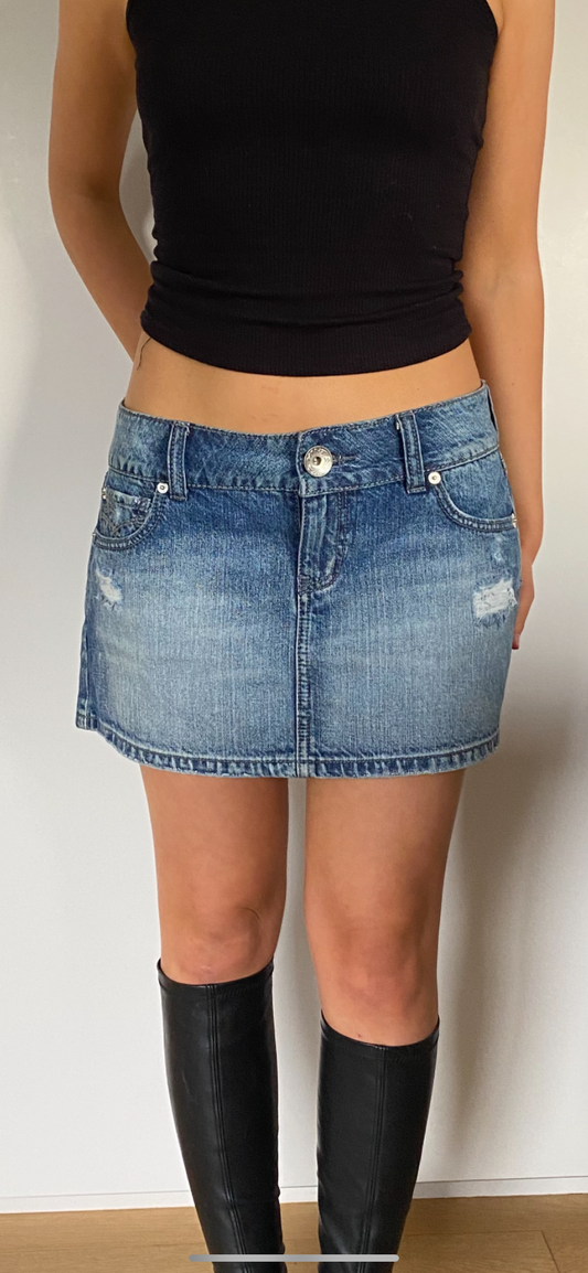 hint denim mini skirt