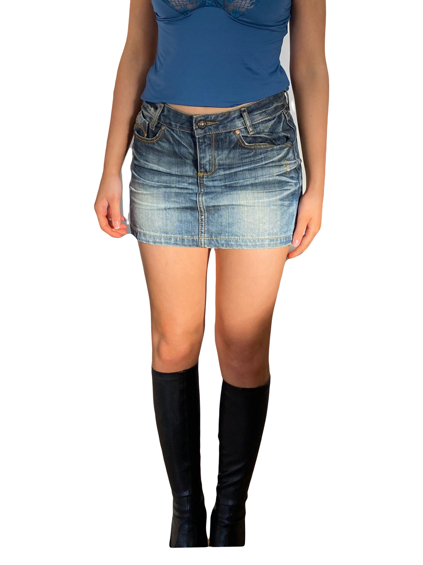 two days later denim skirt