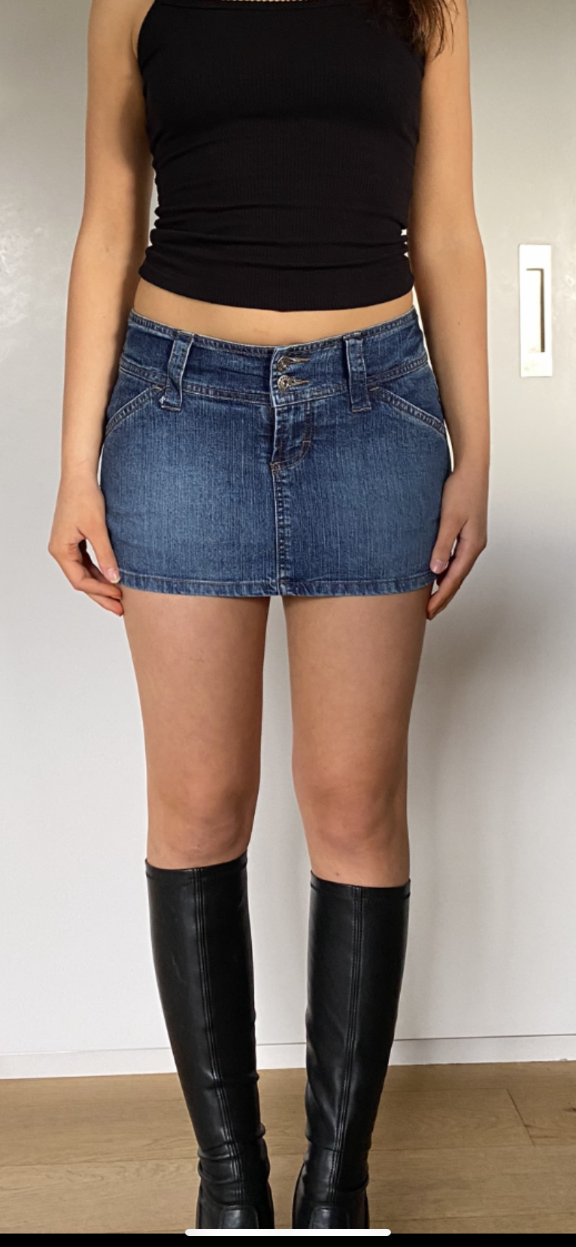 vintage garage denim mini skirt