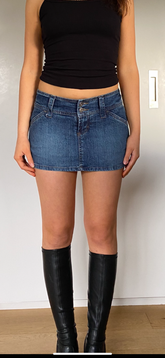 vintage garage denim mini skirt