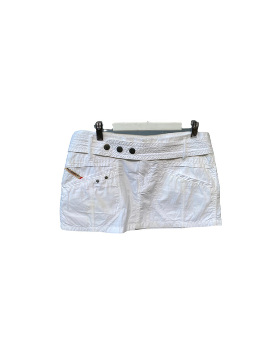 ♡white diesel mini skirt♡