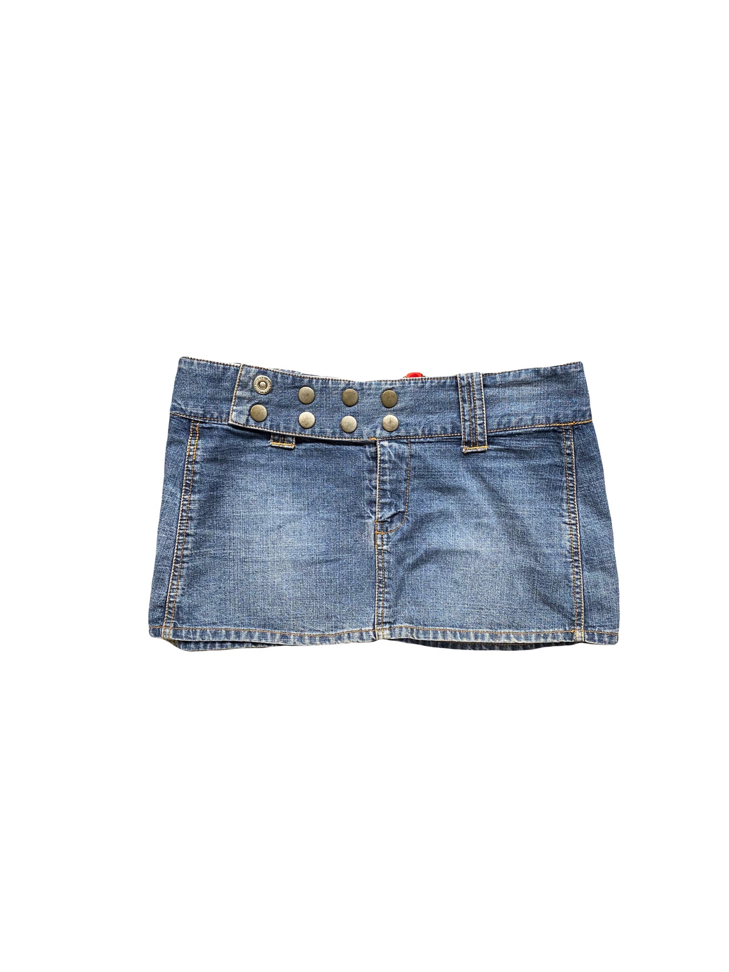 ♡fishbone denim mini skirt with button detailing♡