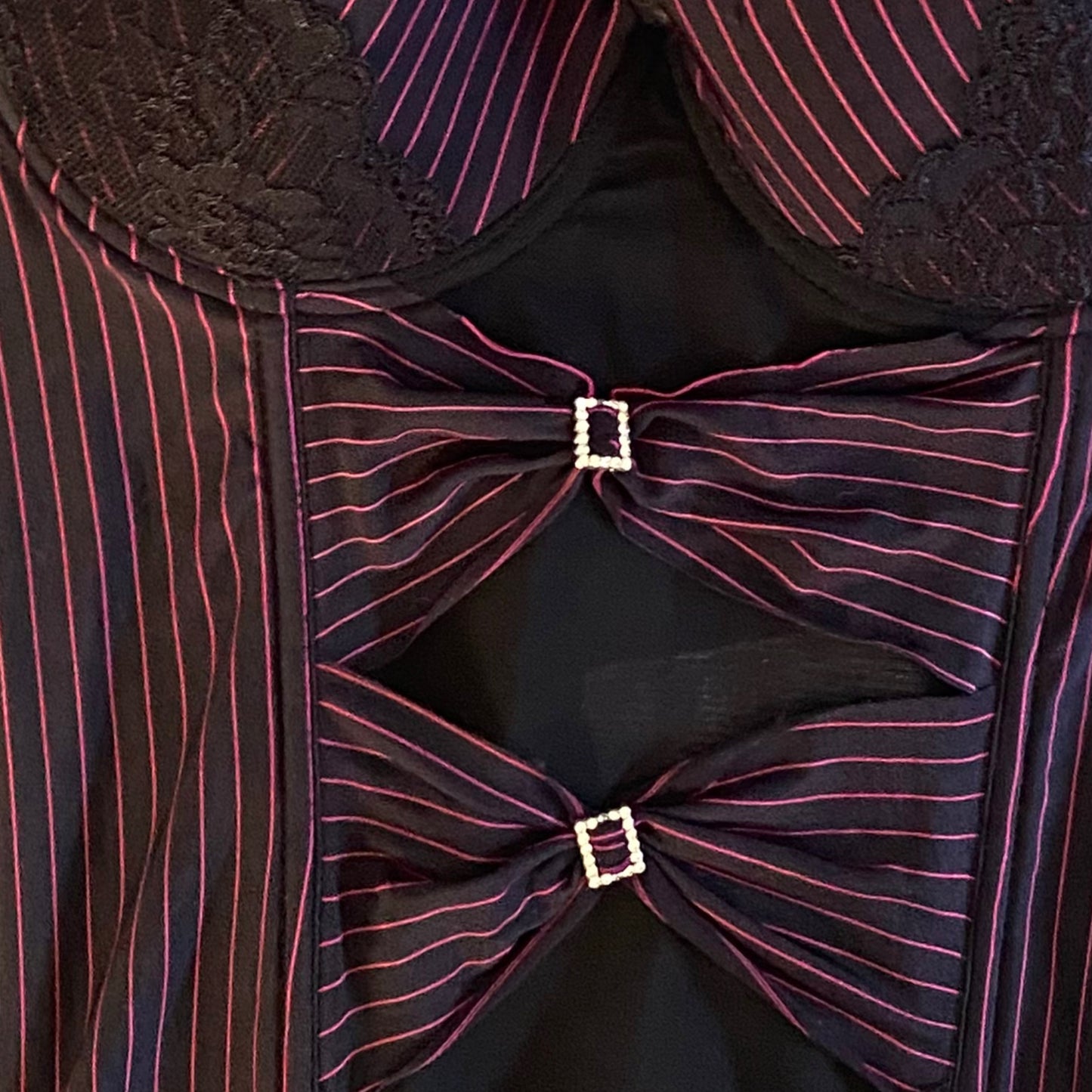 pinstripe corset