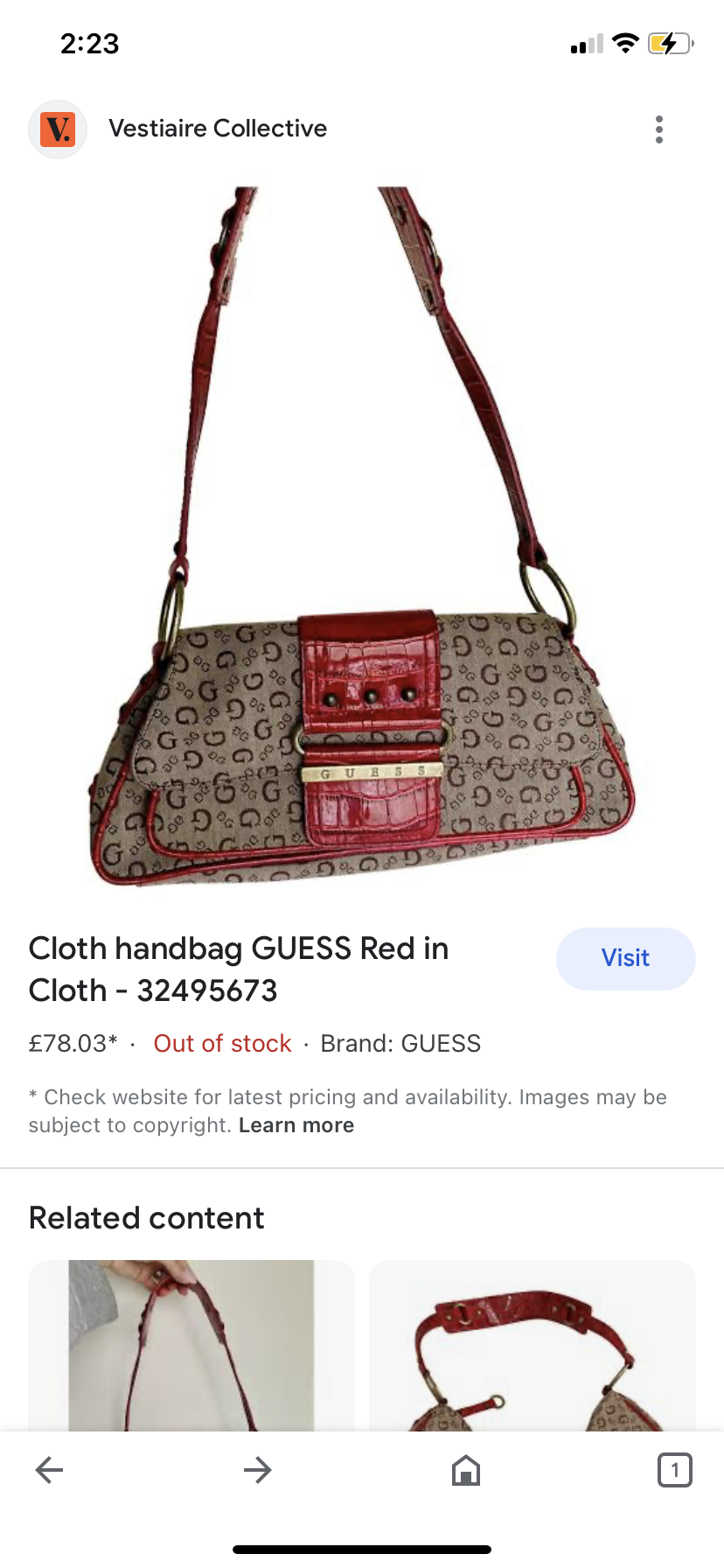 pink guess handbag