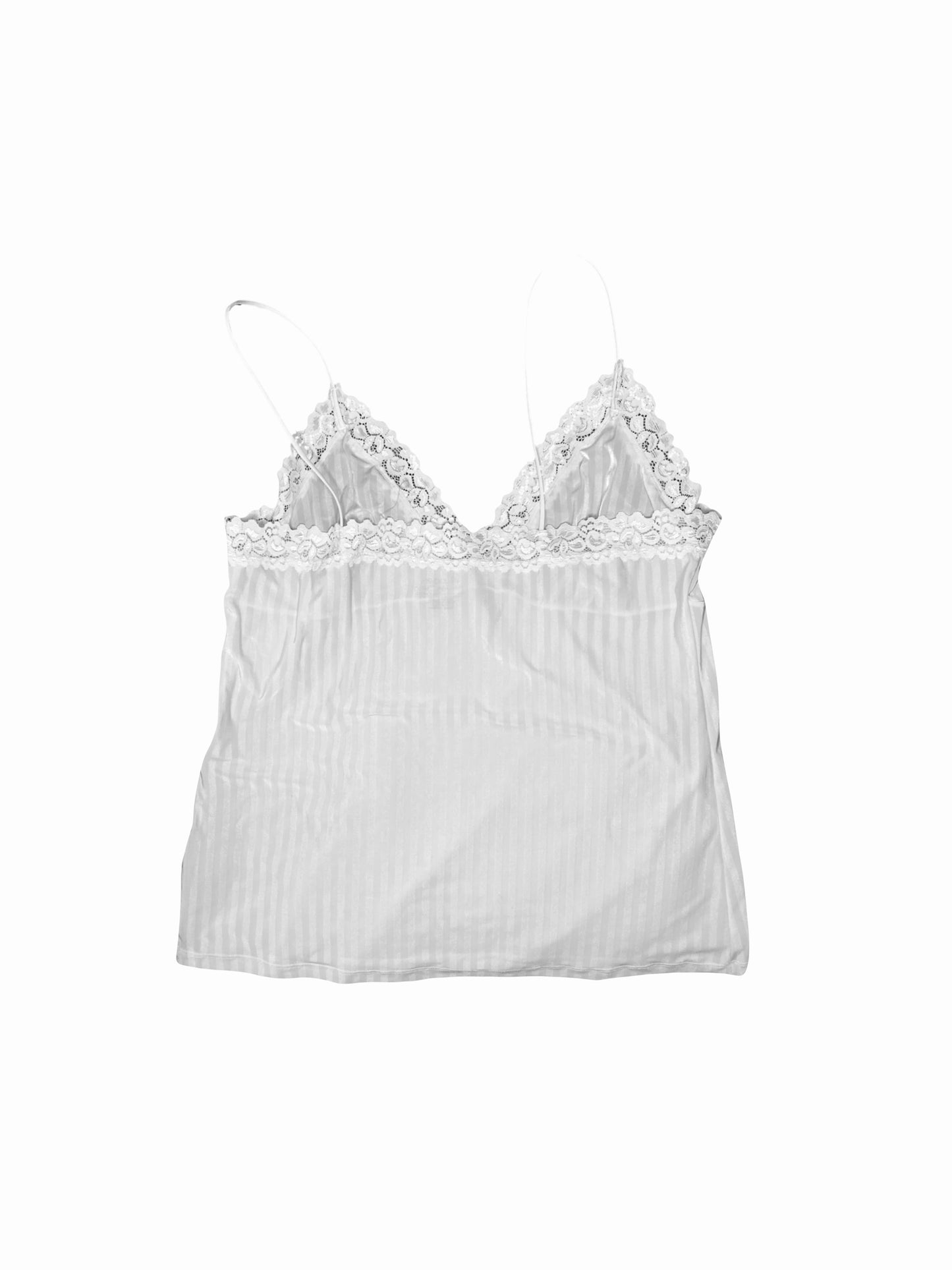 white stripe lace cami top