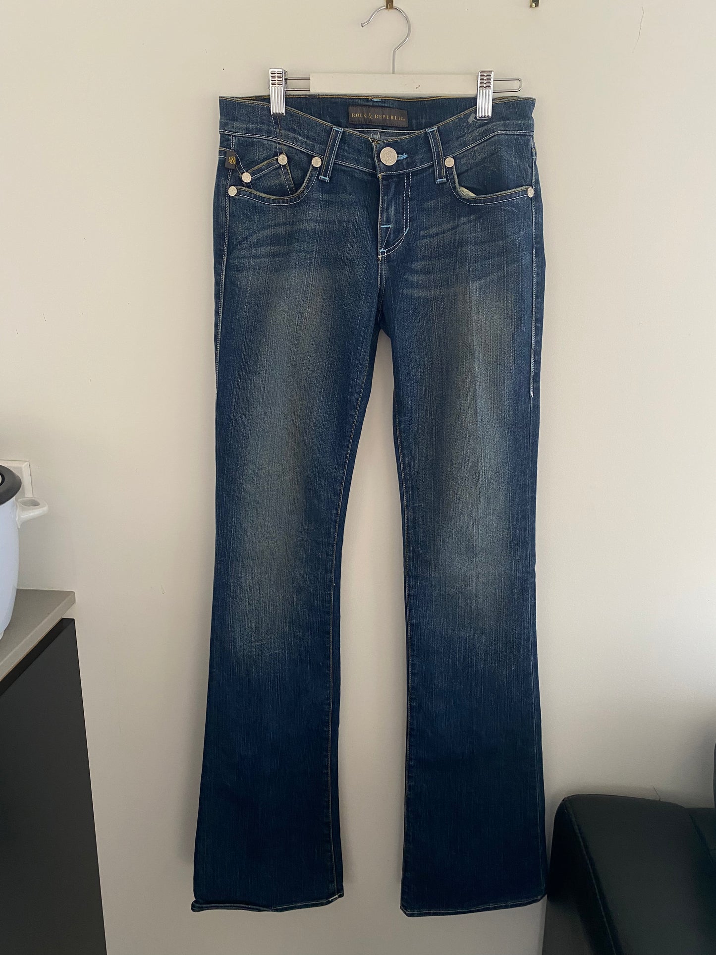 rock and republic low rise flare jeans