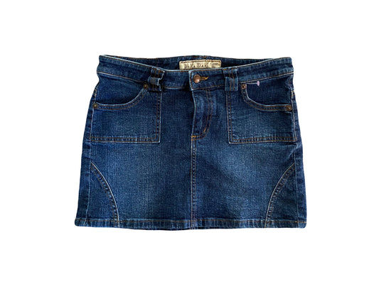 vintage denim mini skirt