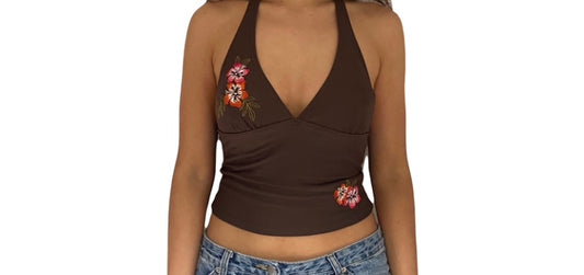 ♡brown halter tankini♡