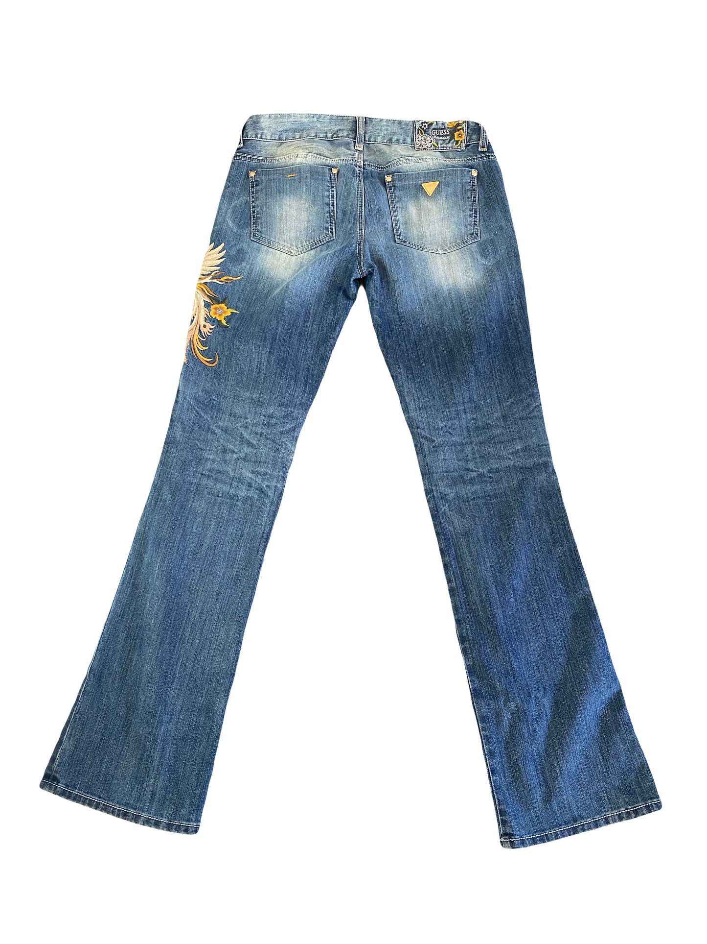 guess light blue flare jeans