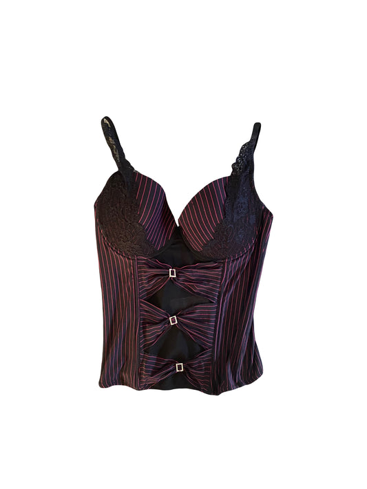 pinstripe corset