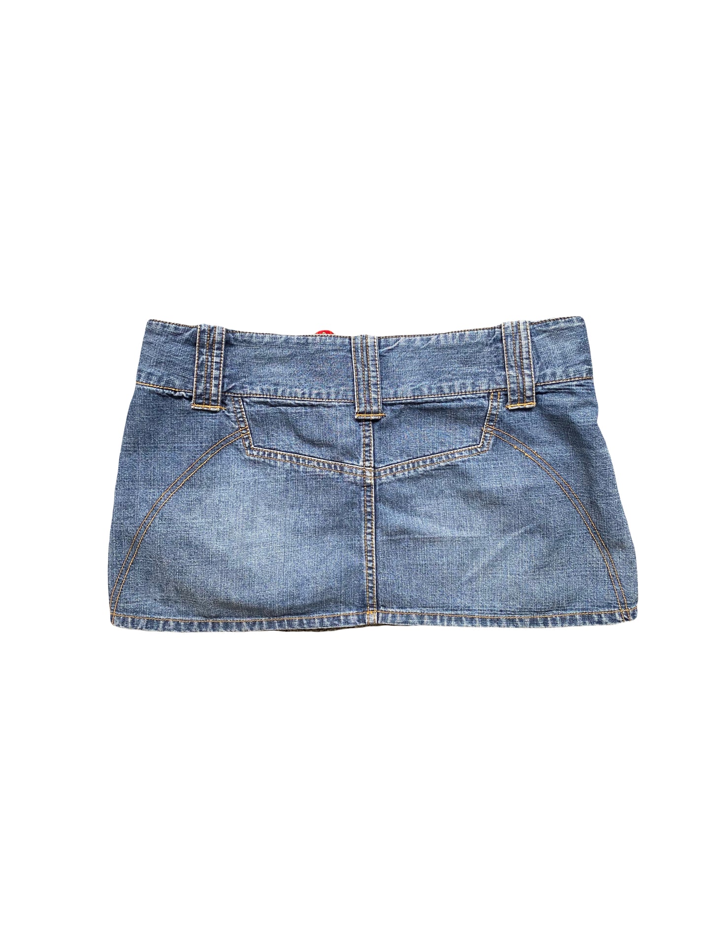 ♡fishbone denim mini skirt with button detailing♡